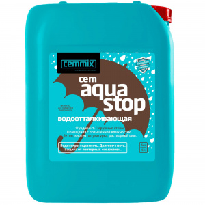 Водоотталкивающая пропитка 5 литров CemAquaSTOP ЦЕМИКС