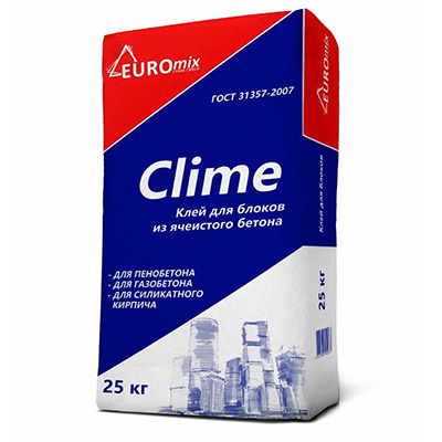 Евромикс CLIME Клей для блоков 25 кг. 