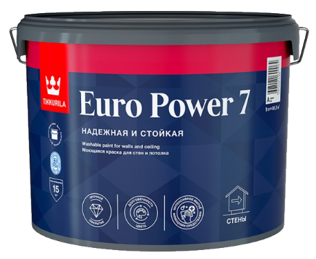 Краска для стен и потолков Tikkurila Euro Power 7